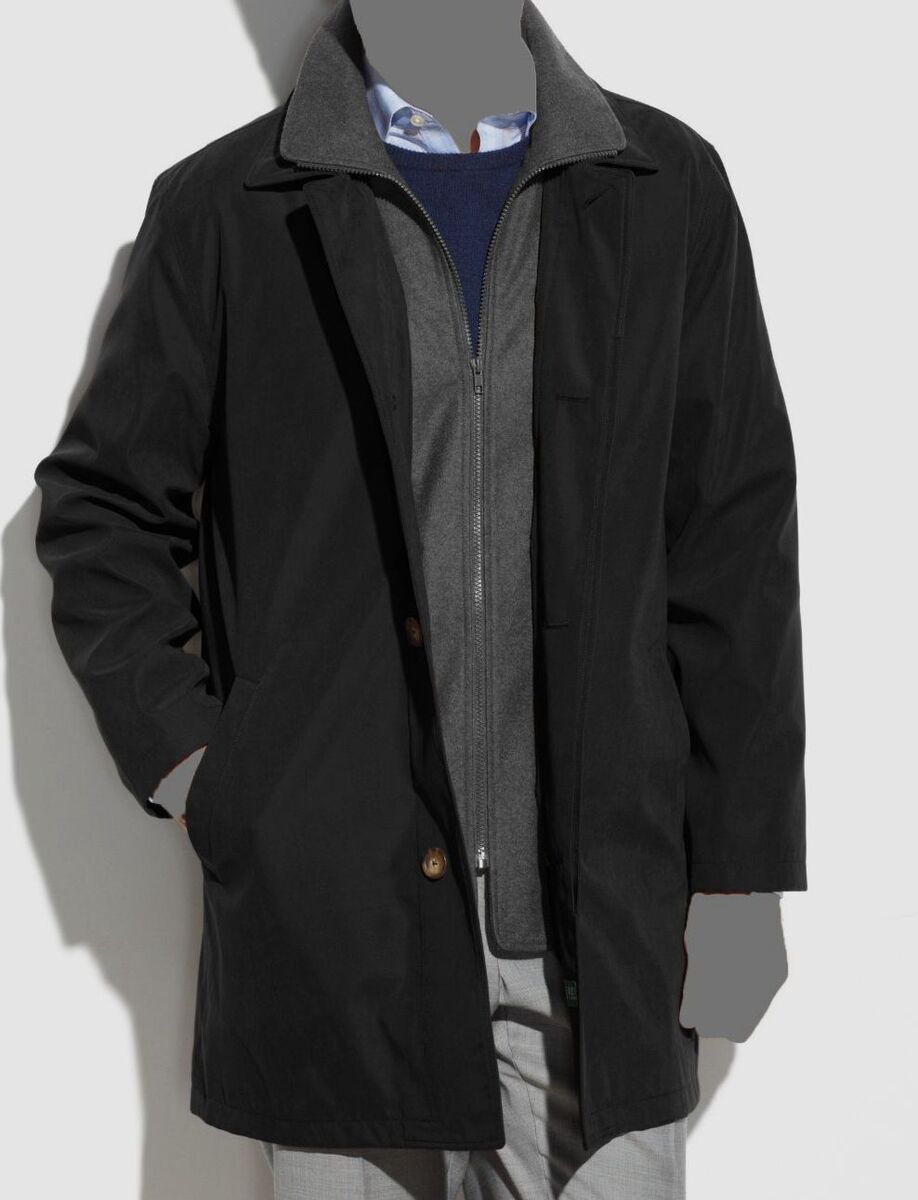 $350 Ralph Lauren Mens Black Edgar Classic-Fit Overcoat $350 Ralph Lauren Mens Black Edgar Classic-Fit Overcoat