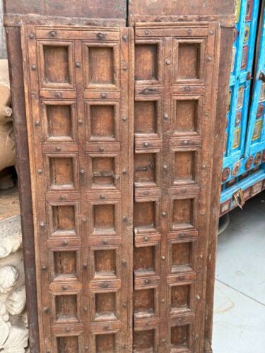 1700 Ancient Hand Carved Wooden Block Design Window Door Ceiling Panel 46 x 22'' - Picture 4 of 14