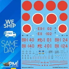 Techmod 24017 1/24 A6M2 Zero Japanese Pilots 1941-1943 aircraft wet decal WWII