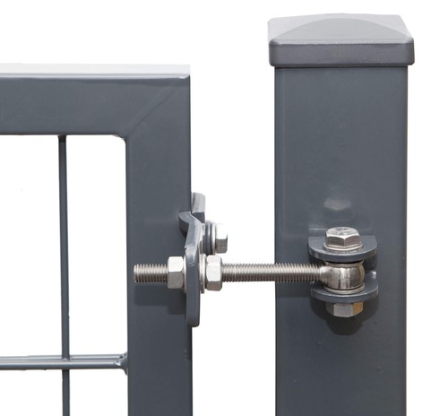 Gartentor Drehflügeltor 2 flg. Rohrrahmentor H:140cm B:296cm grün Doppelstab - Bild 8 von 12