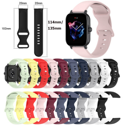 Für Amazfit GTS3/GTS 2/GTS 2e, bip lite/bip 1S Silikon-Sportarmband Uhrenarmband