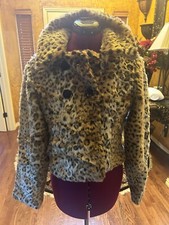 Justice fur coat girls Jazzy button down size16
