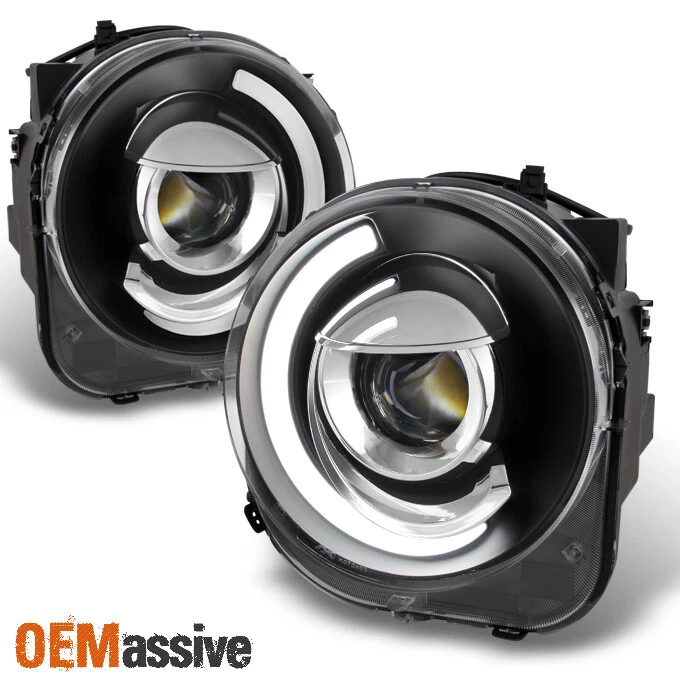 Fit Black 15 16 17 18 Jeep Renegade Projector Headlights w/DRL Led Light Bar - Image 2 of 4