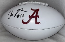 Malachi Moore Signed Crimson ALABAMA Logo Football Exact Proof On Coa