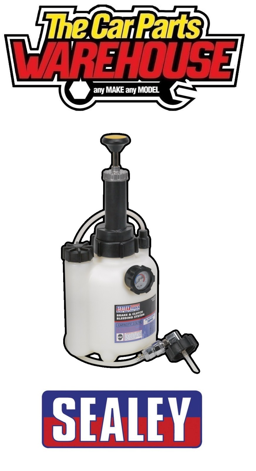 VS820 New Sealey Brake & Clutch Bleeding System Kit 2.5 ltr solo ( one man )