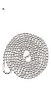 ID Badge Holder Chain Ball Chain Style 36" Long Nickel 100 count business office