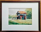 Ivey Hayes Lithograph Artist Signed, AP #46/60 Country Barn, Framed
