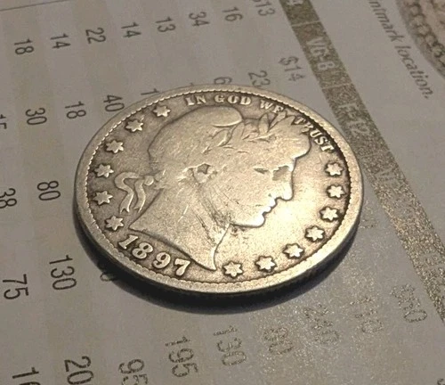 1897 Philadelphia Mint Silver Barber Quarter