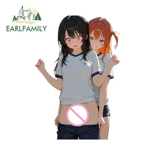 EARLFAMILY 5.1" Anime Girl Car Sticker VAN Trunk Artistic Truck Windows RV Decal
