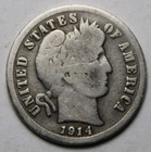 United States 1914-S Barber Dime  (C663)
