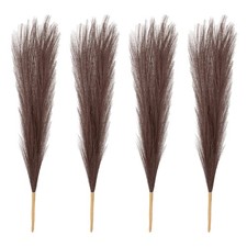 K&uuml;nstliches Pampasgras, 43,2 cm, Boho-Dekor, Dunkelbraun, 4 St&uuml;ck