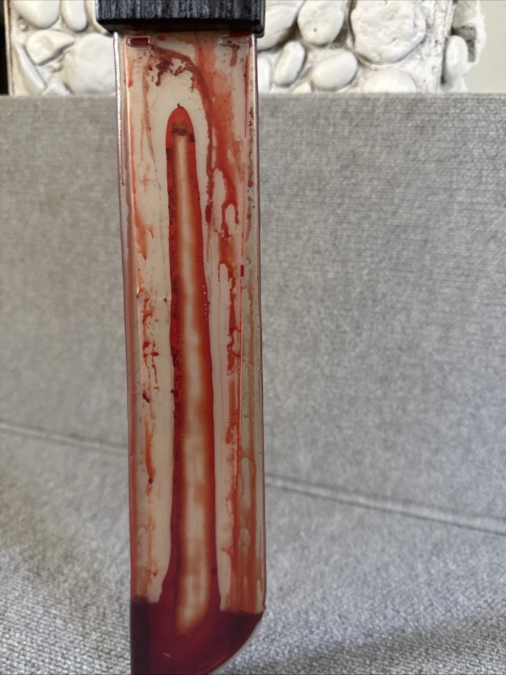 Cuchillo machete sangrante cara fantasma Scream 4 utilería Halloween horror etiqueta difícil de encontrar Foto 4 de 4