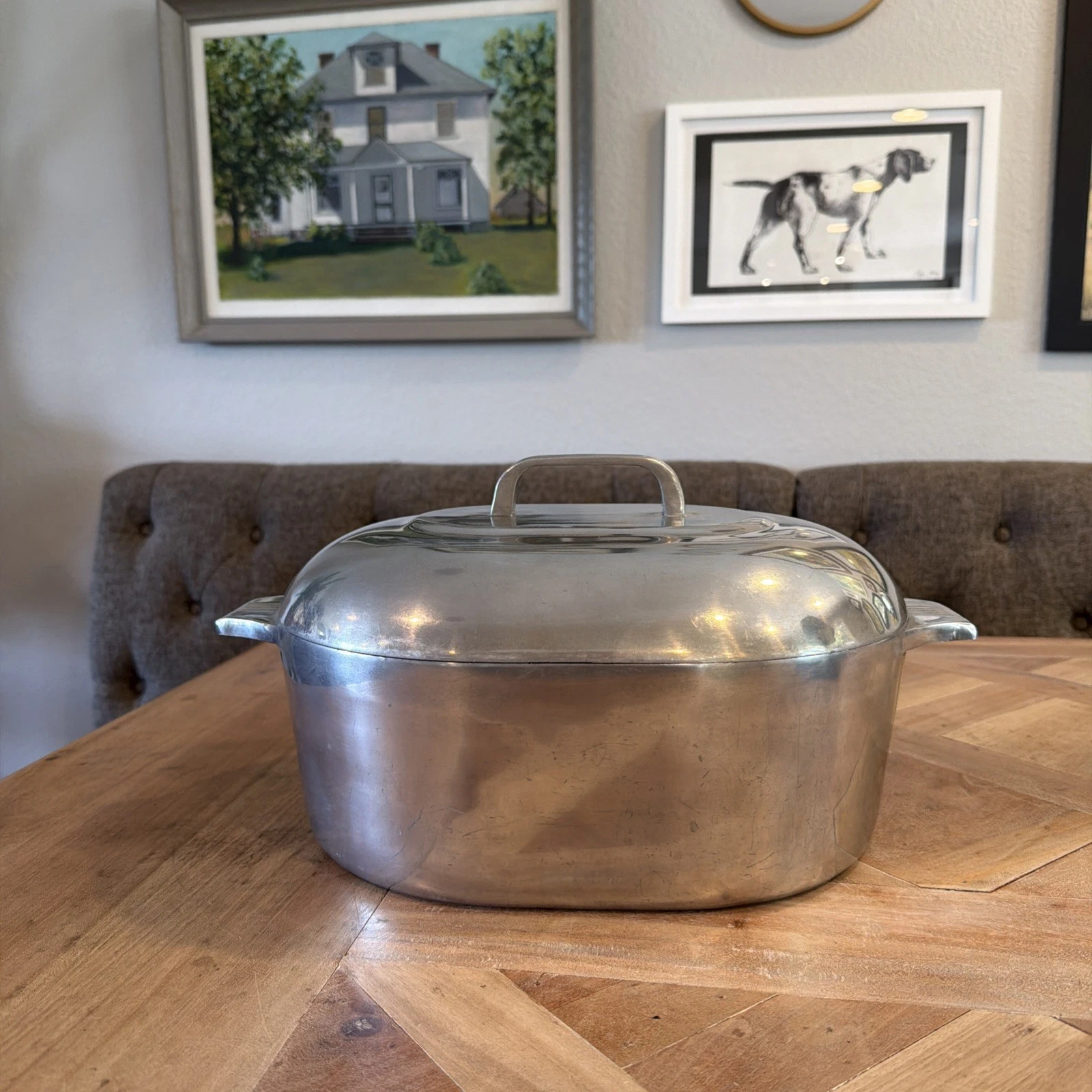 Vintage Wagner Ware Sidney O Magnalite 4265-P Roaster 8 Qt Lid & Trivet