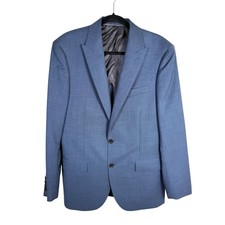 NWT J.Crew Wool Silk Linen Blend Tellegno Suit Jacket / Blazer Blue Size 40R