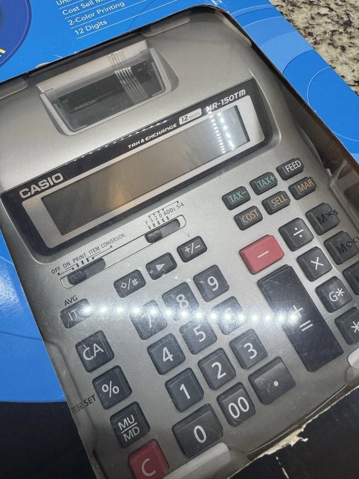 Casio HR-150TM Plus-W Calculadora de impresión de escritorio de 12 dígitos nueva en caja envío rápido gratuito Foto 2 de 4