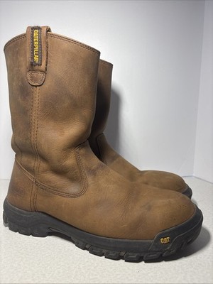 CAT Caterpillar P91155 Men's Drawback Steel Toe Work Leather Brown Boots 10.5