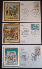 Vintage French First Day Covers. Lot Of 3. Journee Du Timbre & La Poste.1970's. 