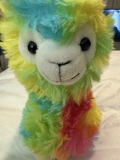 Dan Dee Collectors Choice Rainbow Tie Dye Llama Plush Stuffed Animal