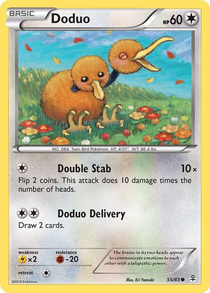 Pokémon TCG Doduo Generations 55/83 Common NM/M Colorless Twin Bird