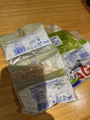 Hep2O SmartSleeve Rohrstütze Liner Einsatz 10 mm Packung mit 20 x 4 Beutel