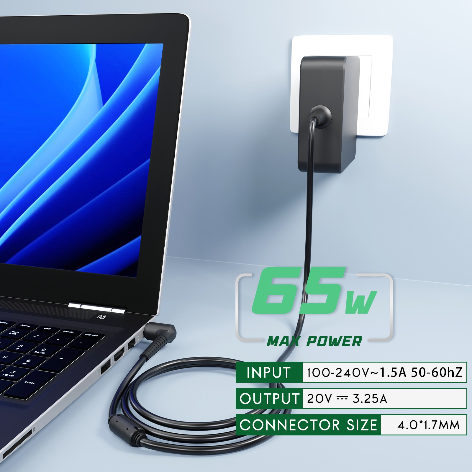 Cargador de corriente alterna Lenovo Ideapad Flex-14API, Flex-15IML 65W nuevo, imagen 10