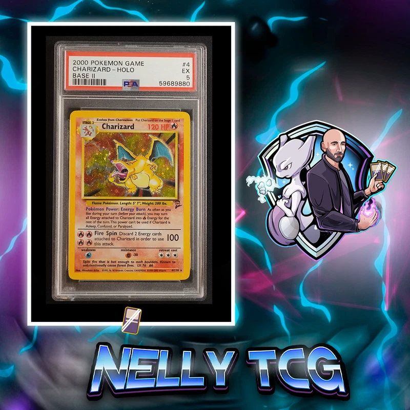 Charizard Pokémon TCG Base Set 2 Grade 10 Individual Trading Card