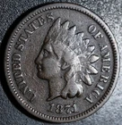 1871 INDIAN HEAD CENT - With LIBERTY - FINE *KEY DATE*
