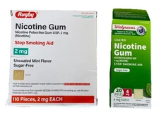Nicorette Nicotine Gum 2mg & 4mg mint, 114 pcs