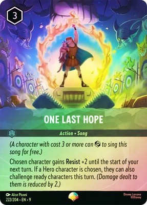 Lorcana EPIC FOIL One Last Hope (Epic) - Fabled # 222 | eBay