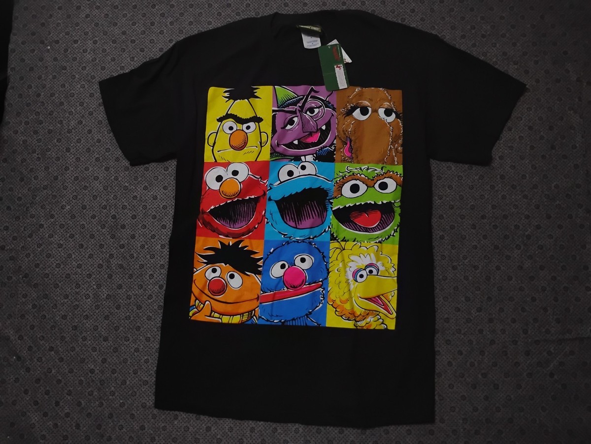 Sesame Street T -Shirt Big Bird Elmo Cookie Monster Bert Ernie 