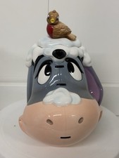 Large Disney Eeyore Winter Head Teapot Christmas Ceramic Border Fine Arts 2005