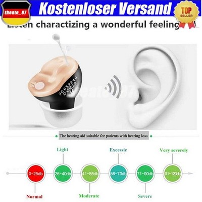 Mini Digital Hörgeräte Hörhilfe Hörverstärker In Ear Invisible Senior