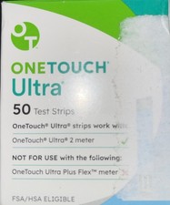 One Touch Ultra Blue Test Strips 50 count Expiration 2/26 Free Shipping