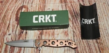 NEW IN BOX CRKT Carson M16-03bs Carson M16 Bronze Handle Spear Point Knife