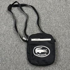 Lacoste Tasche schwarz Crossbody Kamera Schulter Unisex kleines Logo Reißverschlusstasche