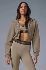 New AIo Yoga Women’s Sweet Escape Zip Up Hoodie Gravel Size S M L