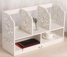 Desktop Storage Organiser Box Desk Bookshelf Display Shelf Cosmetics Storage Box