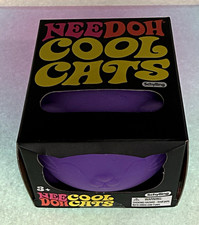 Needoh Cool Cats Purple Fidget Toy Sensory Stress Relief Squishy Noodoh
