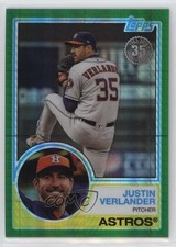 2018 Topps Silver Pack 1983 Design Chrome Green 57/99 Justin Verlander #117 1jp8