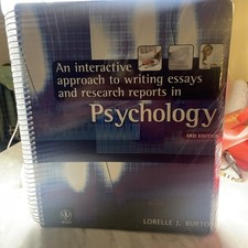 An Interactive Approach to Writing Essays and Research Reports in Psychology 3e 