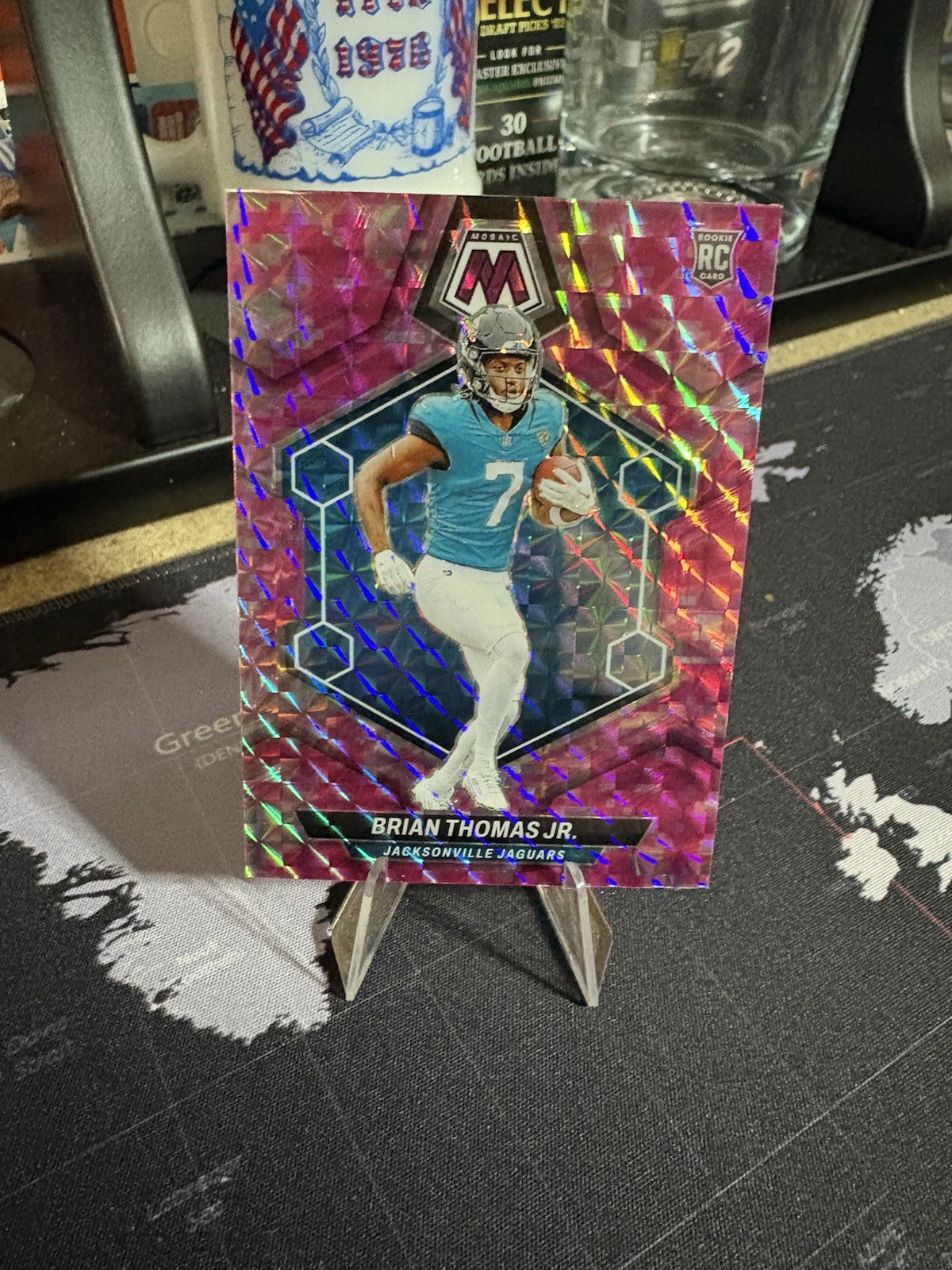 2024 Panini Mosaic - Rookies Brian Thomas Jr. #323 Camo Pink Mosaic Prizm (RC)