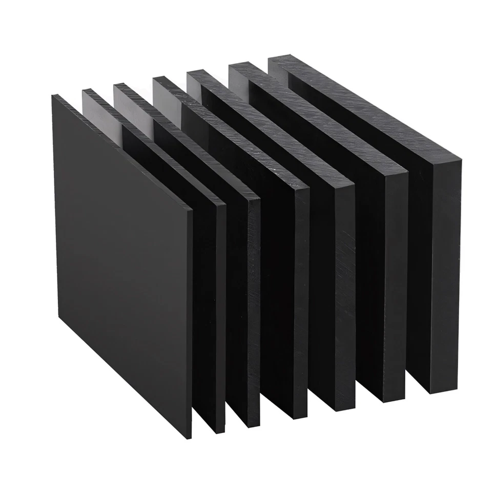 ABS Kunststoffplatte Platte Stärken 1,2,3,4,5mm ~ 40mm Kunststoff Platte Schwarz - Bild 1 von 4