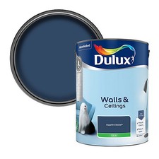 Dulux Silk Emulsion Paint 5L Sapphire Salute Walls Ceilings Interior Finish New