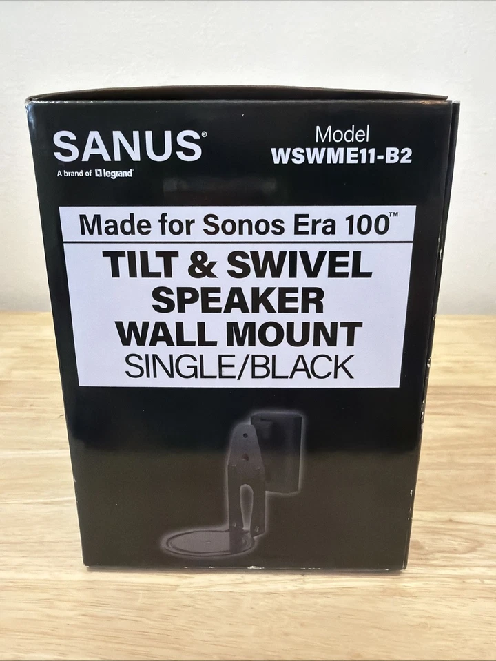 1 x Sanus WSWME11 Sonos Era 100™ Adjustable Speaker Wall Mount Black or White - Image 2 of 4
