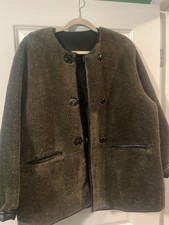 MNG Mango Olive Green Faux Shearling Toggle J...