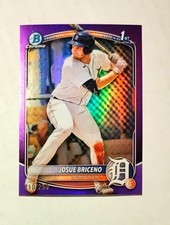 Josue Briceno 2025 1st Bowman Chrome PURPLE REFRACTOR 210/250 Tigers #BCP-13 Y6