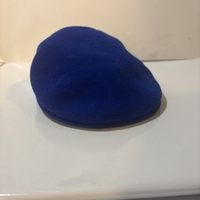 Kangol Wool Cap 504 Blue Beret Size Large 90s Hip Hop Vintage Retro