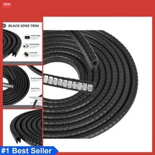 Edge Trim Black 10 Feet Rubber U Shaped Metal Edge Protector for Car Boat Home