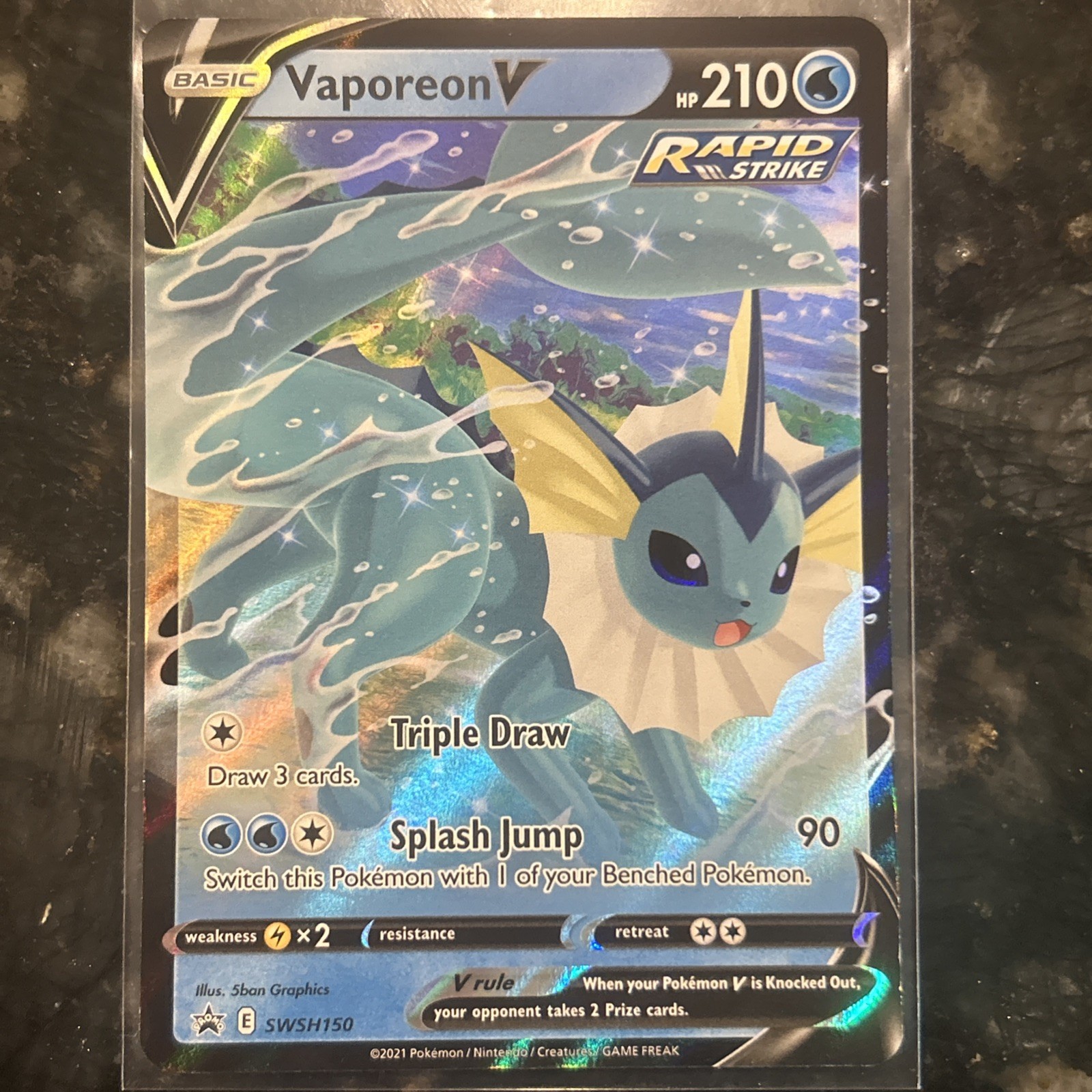 Vaporeon V Promo SWSH150 SWSH: Sword & Shield Promo Cards Pokemon Card NM