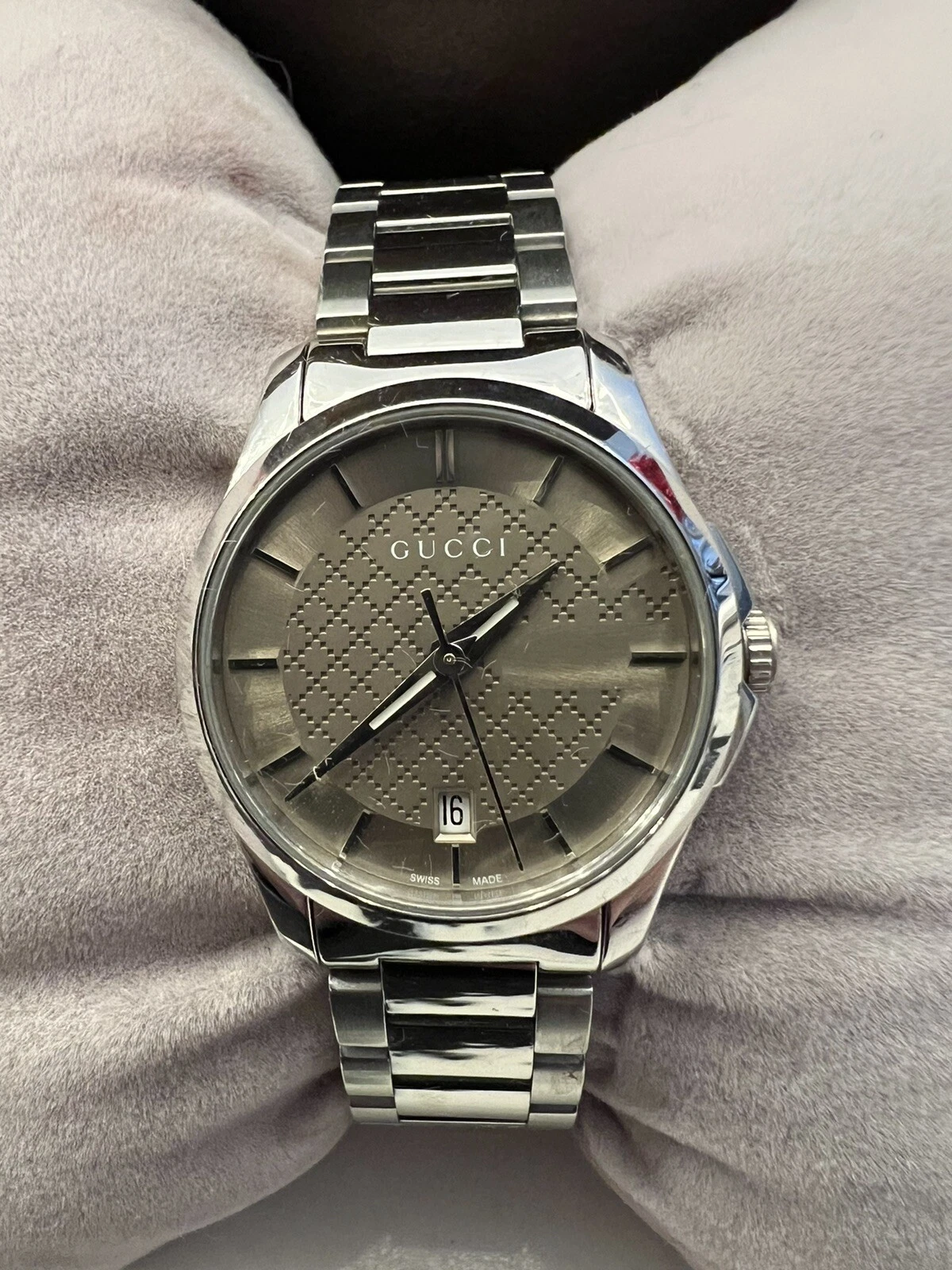 Montre Gucci   Femme G Timeless   Visage Marron Excellent État, Boîte D'origine !